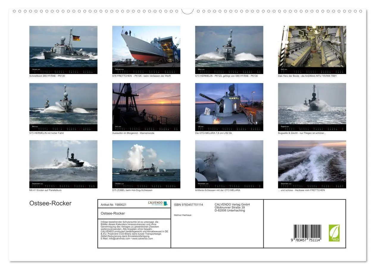 Bild: 9783457751114 | Ostsee-Rocker (hochwertiger Premium Wandkalender 2026 DIN A2 quer),...