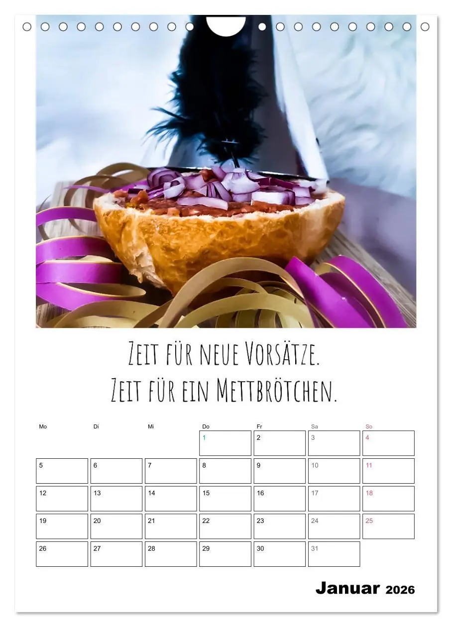 Bild: 9783516391114 | Mettkalender - Spread Some Mett. (Wandkalender 2026 DIN A4 hoch),...