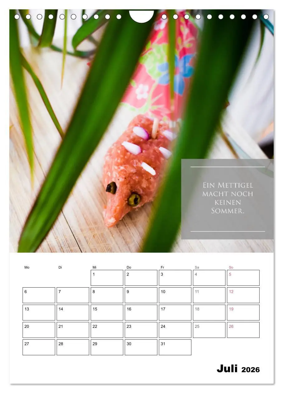 Bild: 9783516391114 | Mettkalender - Spread Some Mett. (Wandkalender 2026 DIN A4 hoch),...