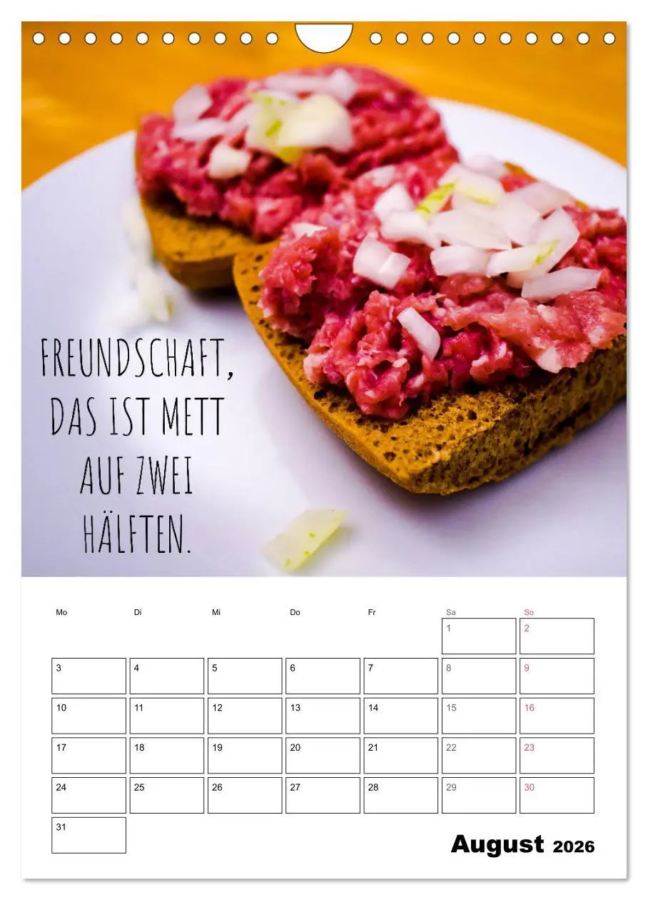 Bild: 9783516391114 | Mettkalender - Spread Some Mett. (Wandkalender 2026 DIN A4 hoch),...