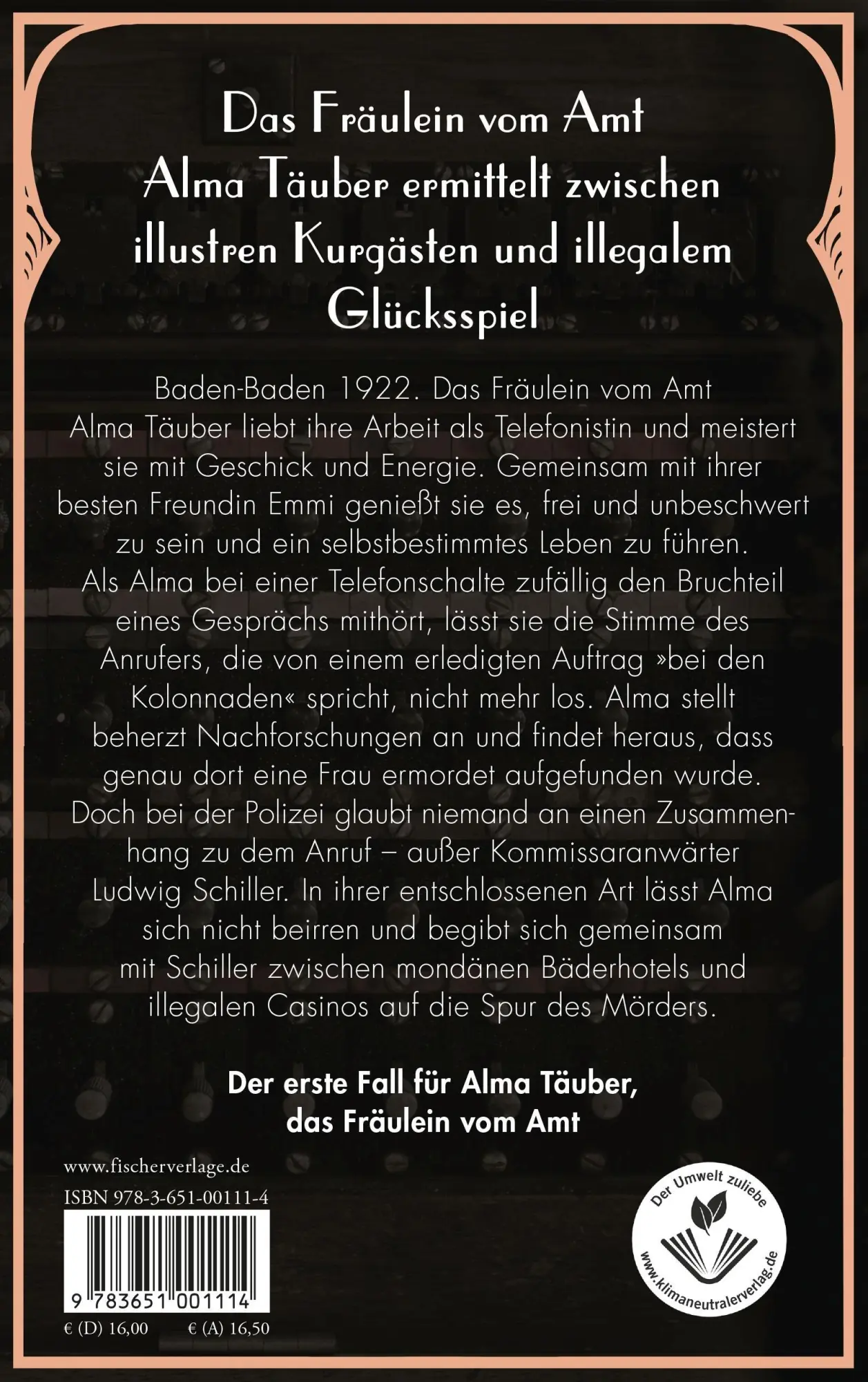 Rückseite: 9783651001114 | Fräulein vom Amt - Die Nachricht des Mörders | Charlotte Blum | Buch