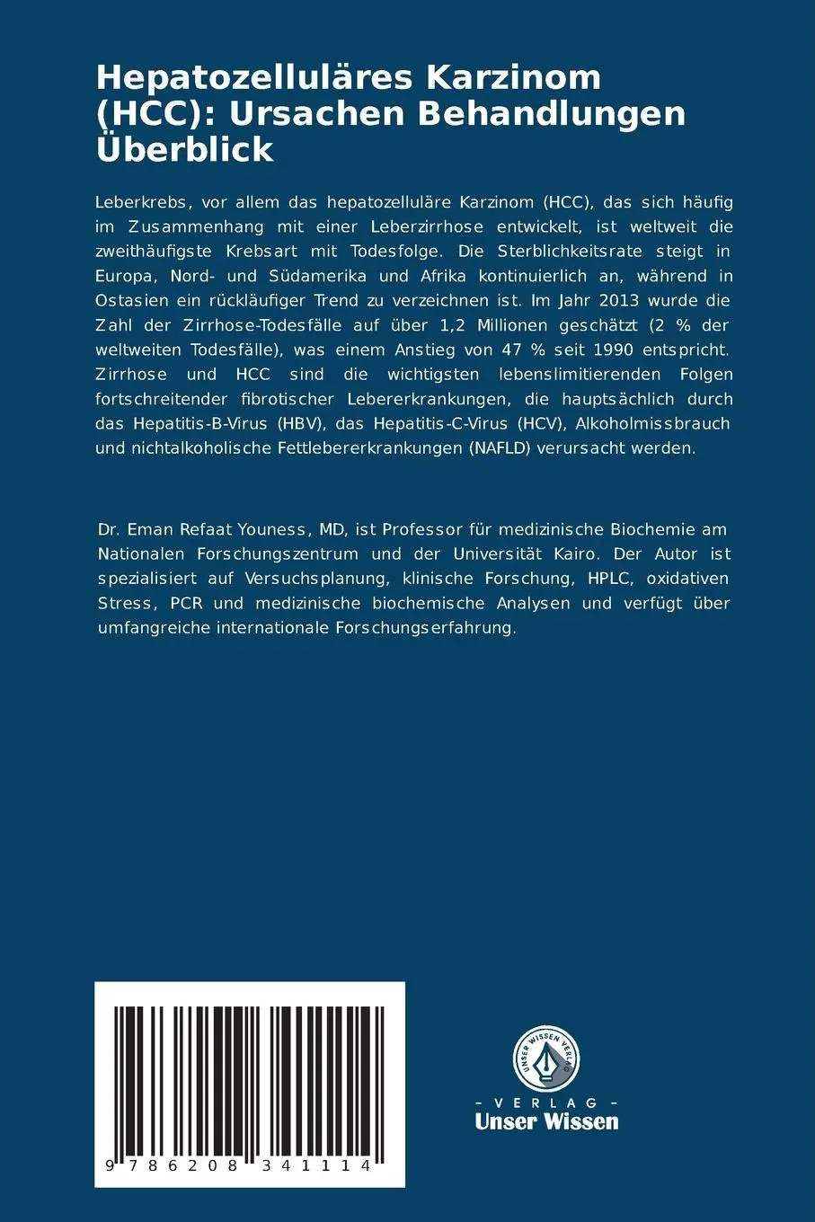 Rückseite: 9786208341114 | Hepatozelluläres Karzinom (HCC): Ursachen Behandlungen Überblick