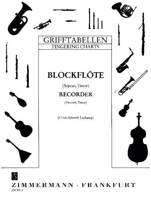 Cover: 9790010901114 | Grifftabelle für Blockflöte (Sopran, Tenor) | Ursula Schmidt-Laukamp