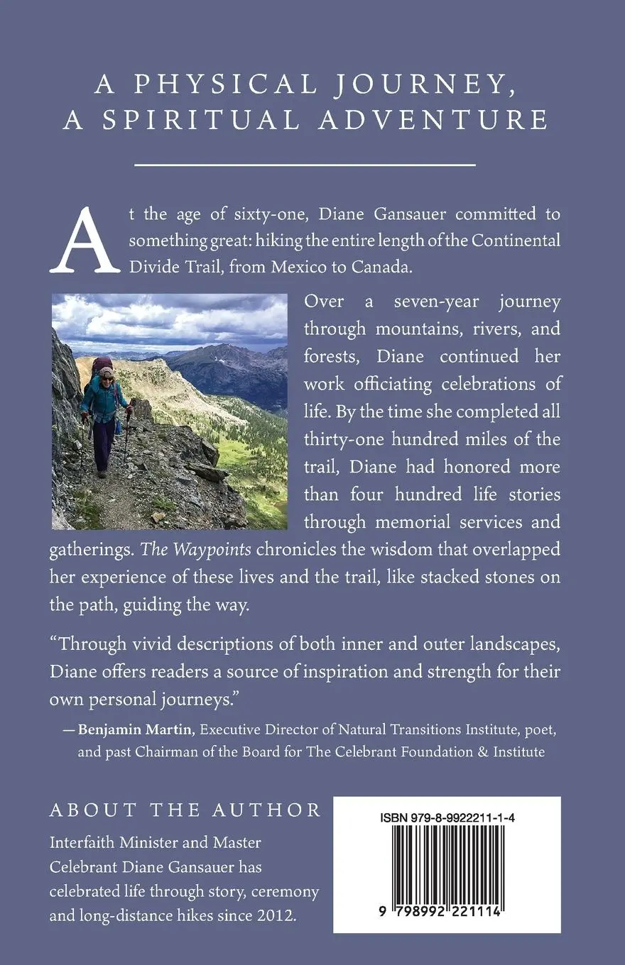 Rückseite: 9798992221114 | The Waypoints | From 400 Farewells and 3,000 Miles | Diane Gansauer