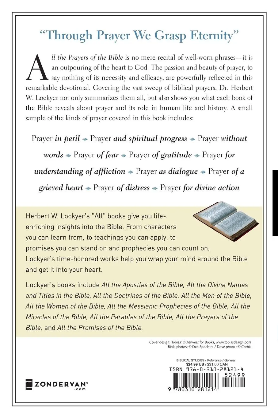 Rückseite: 9780310281214 | All the Prayers of the Bible | Herbert Lockyer | Taschenbuch | 1990