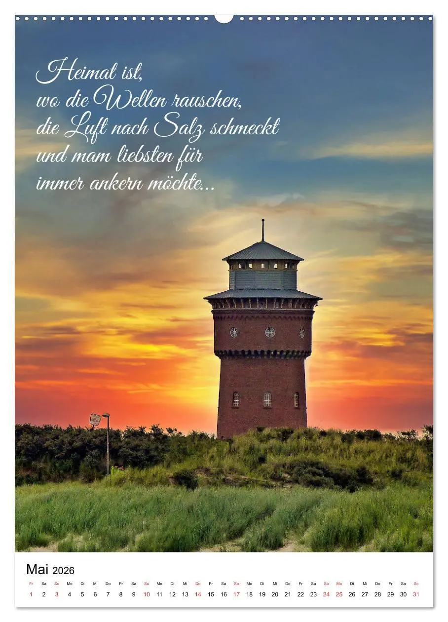 Bild: 9783516381214 | Facettenreiches Borkum (Wandkalender 2026 DIN A2 hoch), CALVENDO...