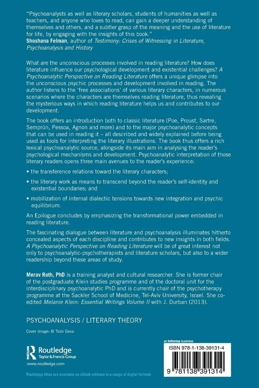 Rückseite: 9781138391314 | A Psychoanalytic Perspective on Reading Literature | Merav Roth | Buch