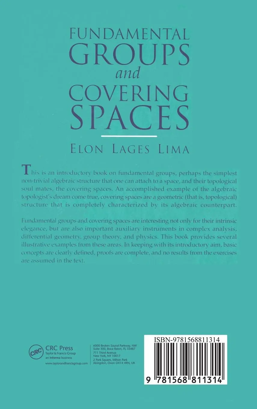 Rückseite: 9781568811314 | Fundamental Groups and Covering Spaces | Elon Lages Lima | Buch | 2003