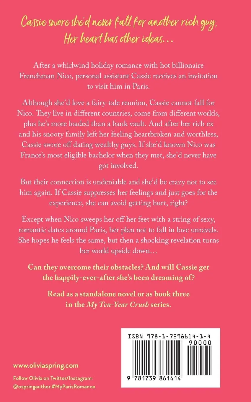 Rückseite: 9781739861414 | My Paris Romance | Falling In Love With A Billionaire | Olivia Spring