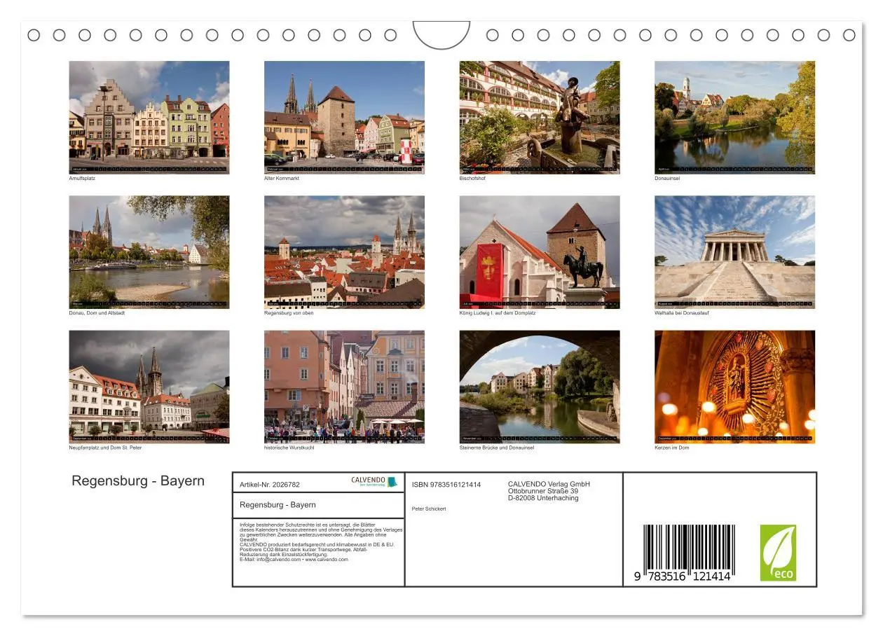 Bild: 9783516121414 | Regensburg - Bayern (Wandkalender 2026 DIN A4 quer), CALVENDO...