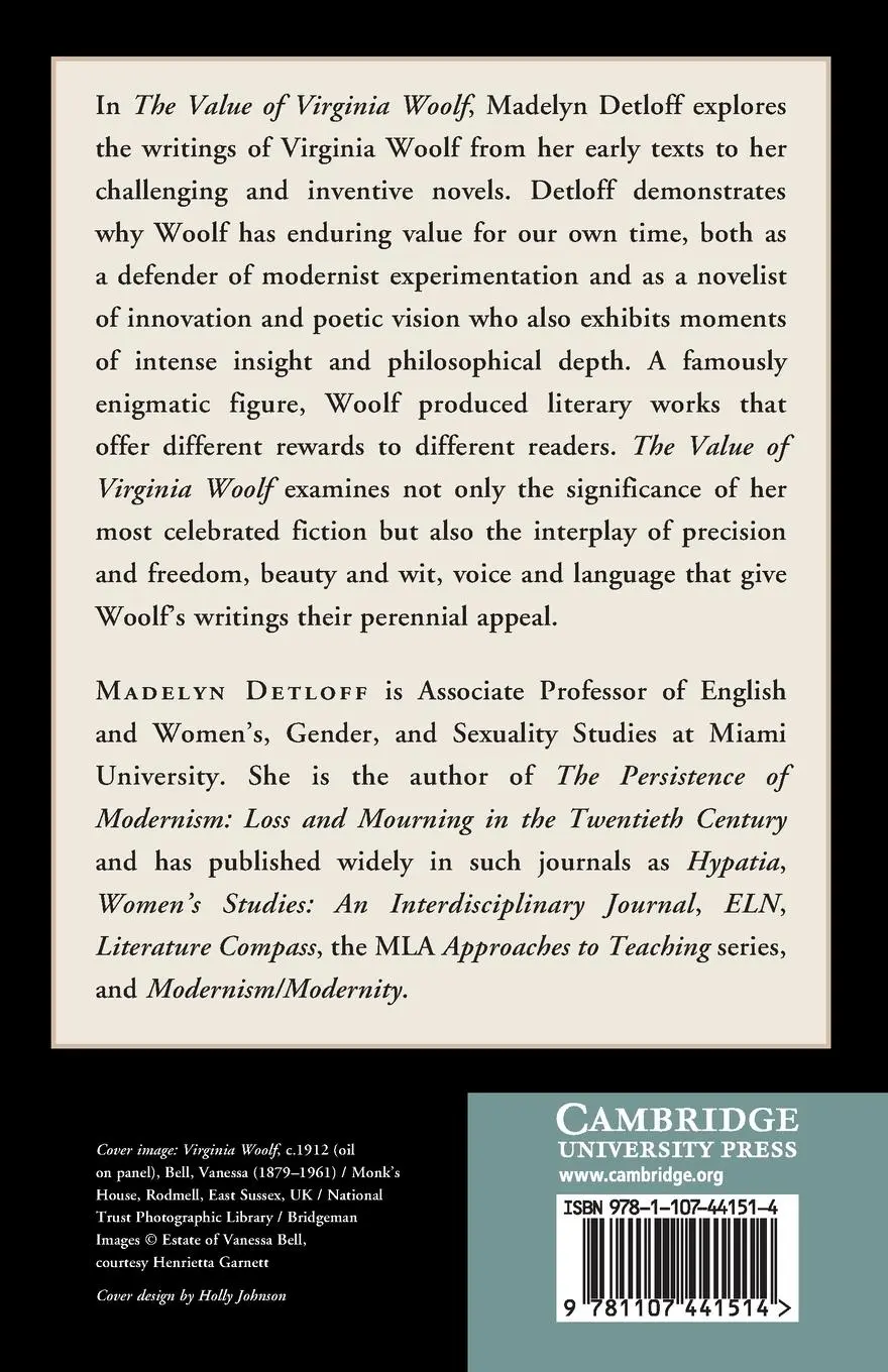 Rückseite: 9781107441514 | The Value of Virginia Woolf | Madelyn Detloff | Taschenbuch | Englisch