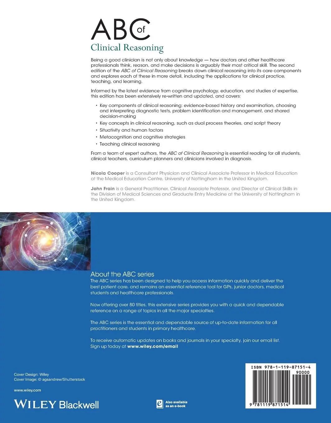 Rückseite: 9781119871514 | ABC of Clinical Reasoning | John Frain (u. a.) | Taschenbuch | 80 S.