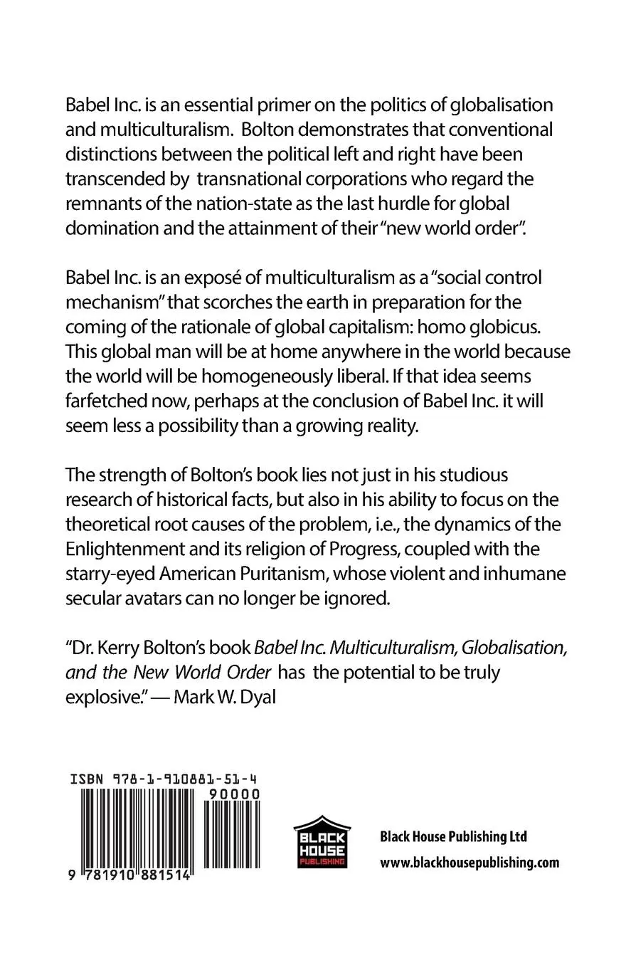 Rückseite: 9781910881514 | Babel Inc. | Multiculturalism, Globalisation, and the New World Order