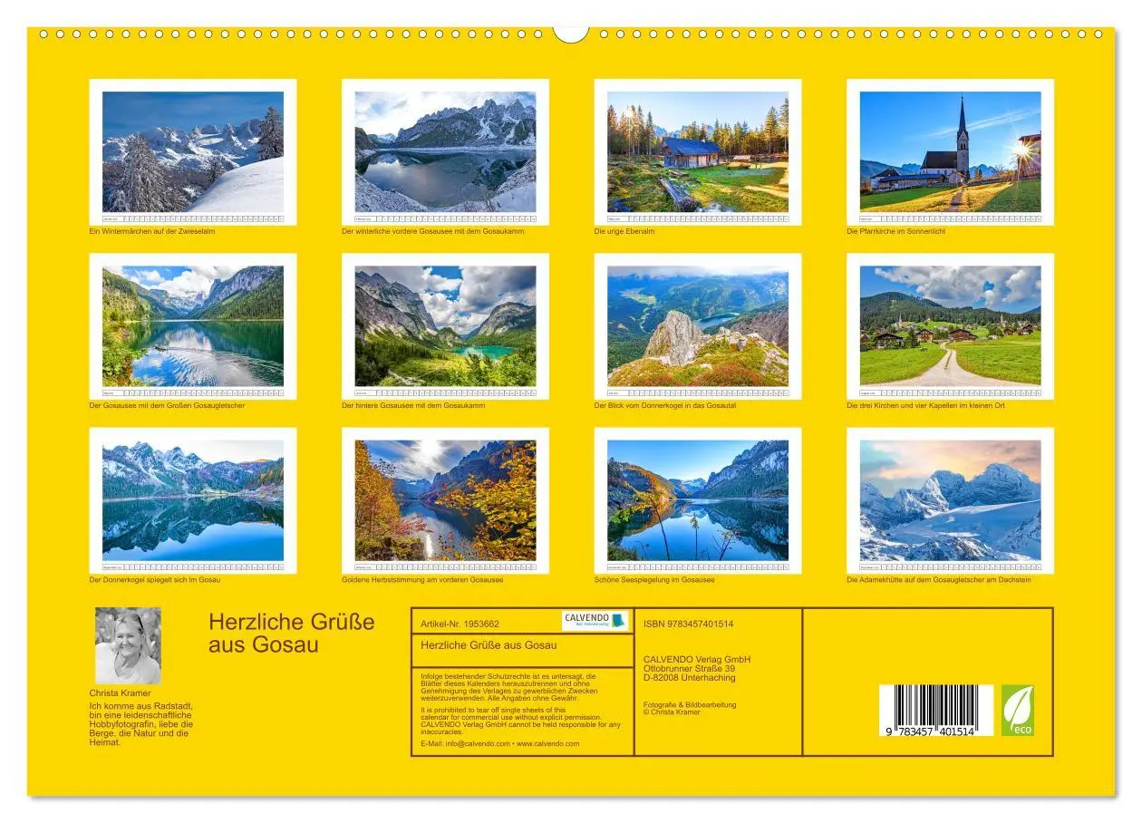Bild: 9783457401514 | Herzliche Grüße aus Gosau (hochwertiger Premium Wandkalender 2026...