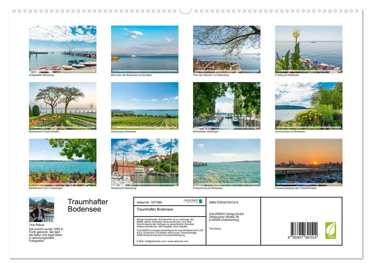 Bild: 9783457641514 | Traumhafter Bodensee (Wandkalender 2026 DIN A2 quer), CALVENDO...