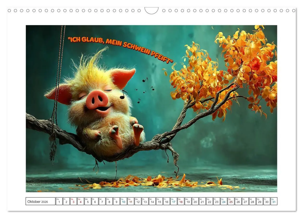 Bild: 9783516421514 | Tierisch gute Redensarten (Wandkalender 2026 DIN A3 quer), CALVENDO...