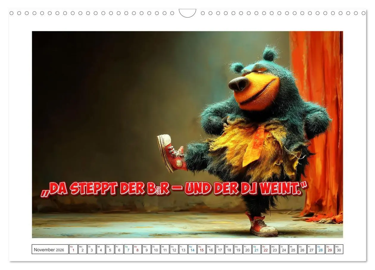 Bild: 9783516421514 | Tierisch gute Redensarten (Wandkalender 2026 DIN A3 quer), CALVENDO...