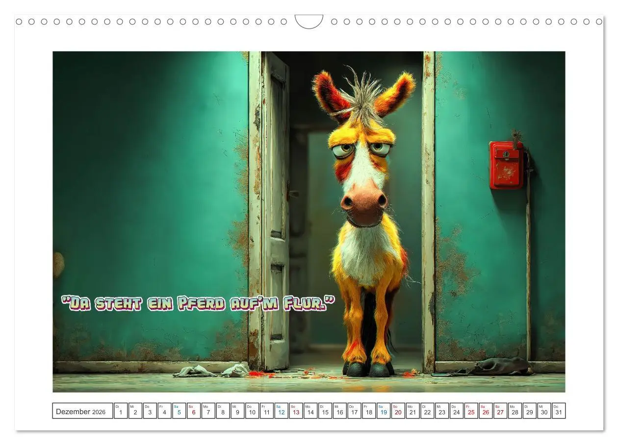 Bild: 9783516421514 | Tierisch gute Redensarten (Wandkalender 2026 DIN A3 quer), CALVENDO...