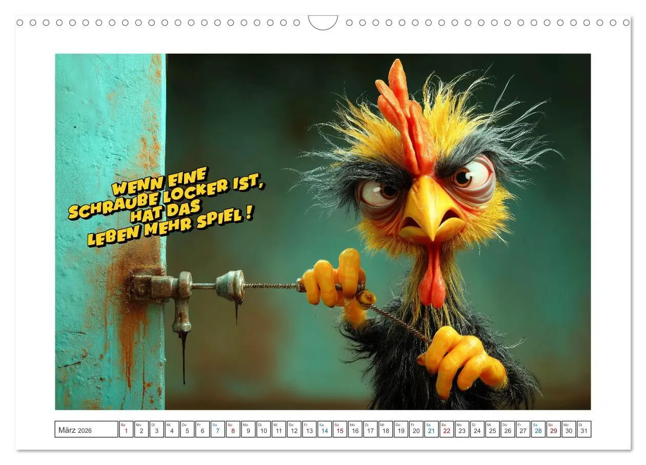 Bild: 9783516421514 | Tierisch gute Redensarten (Wandkalender 2026 DIN A3 quer), CALVENDO...