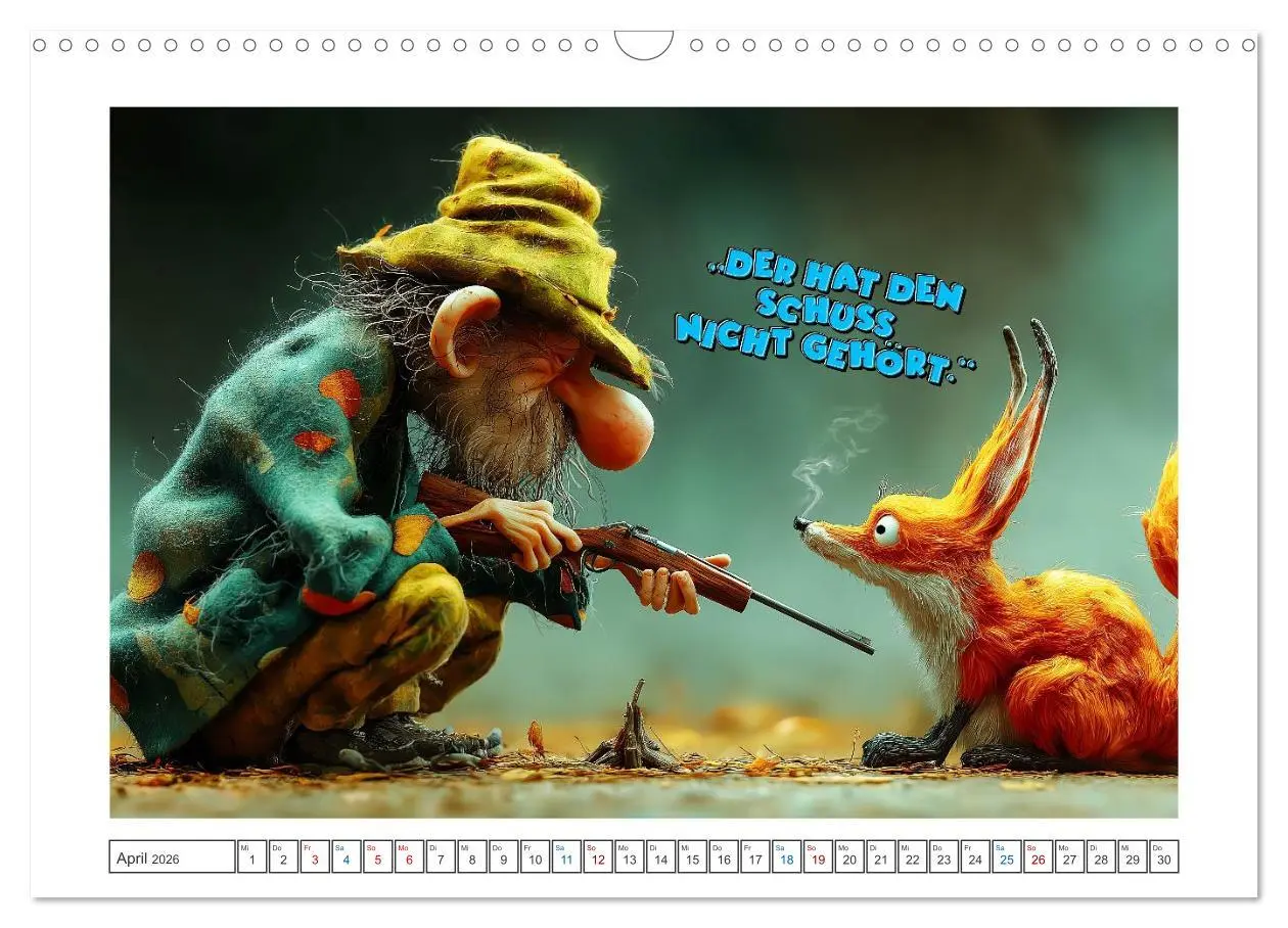 Bild: 9783516421514 | Tierisch gute Redensarten (Wandkalender 2026 DIN A3 quer), CALVENDO...