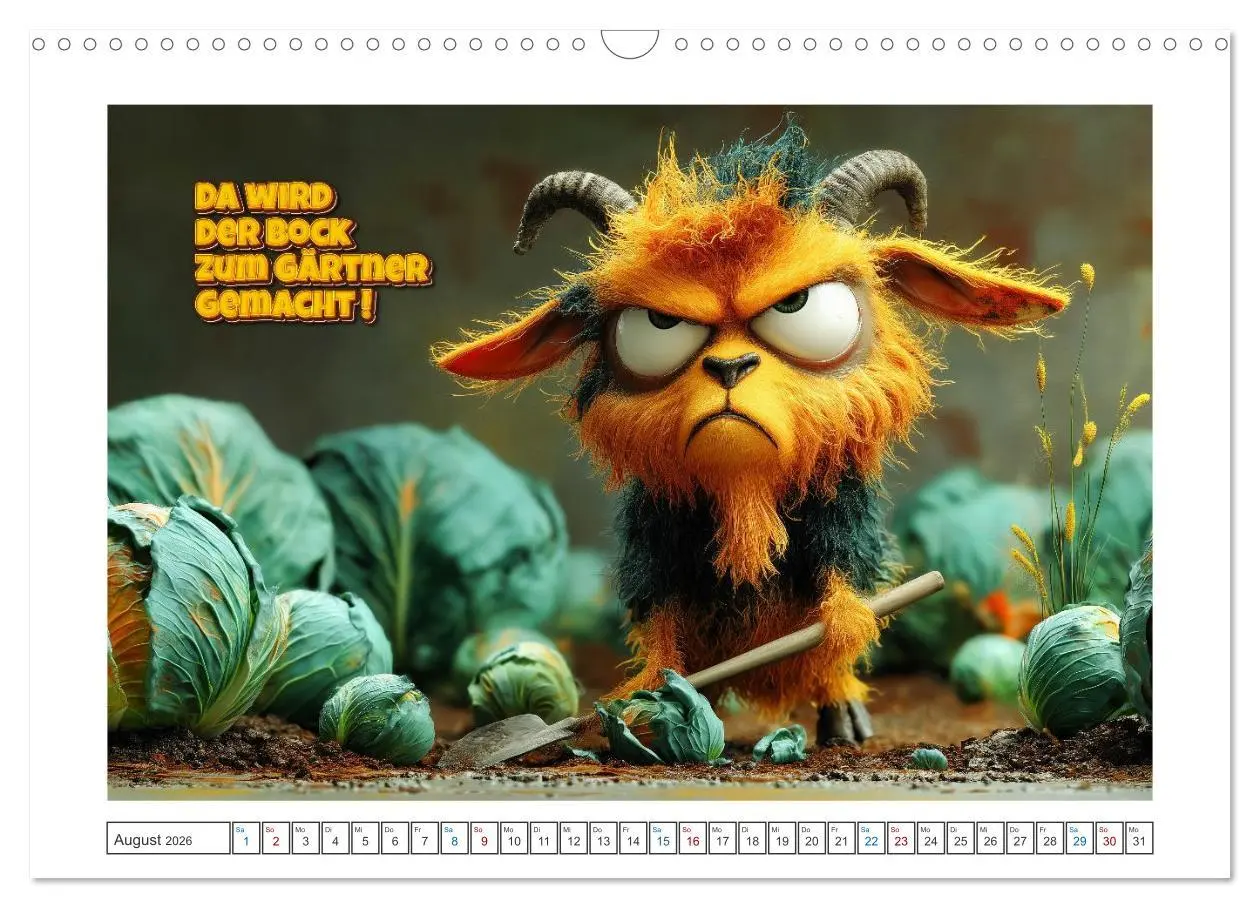 Bild: 9783516421514 | Tierisch gute Redensarten (Wandkalender 2026 DIN A3 quer), CALVENDO...