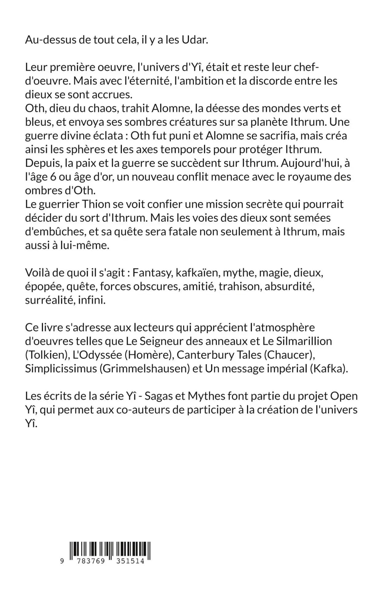 Rückseite: 9783769351514 | L'ascension de Thion | Black-Line (Ancien) | Fleischhauer (u. a.)