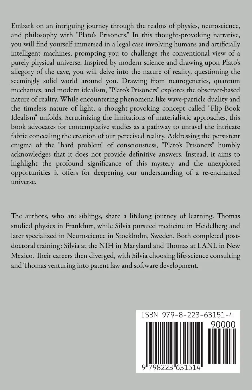 Rückseite: 9798223631514 | Plato's Prisoners | Silvia Paddock (u. a.) | Taschenbuch | Englisch