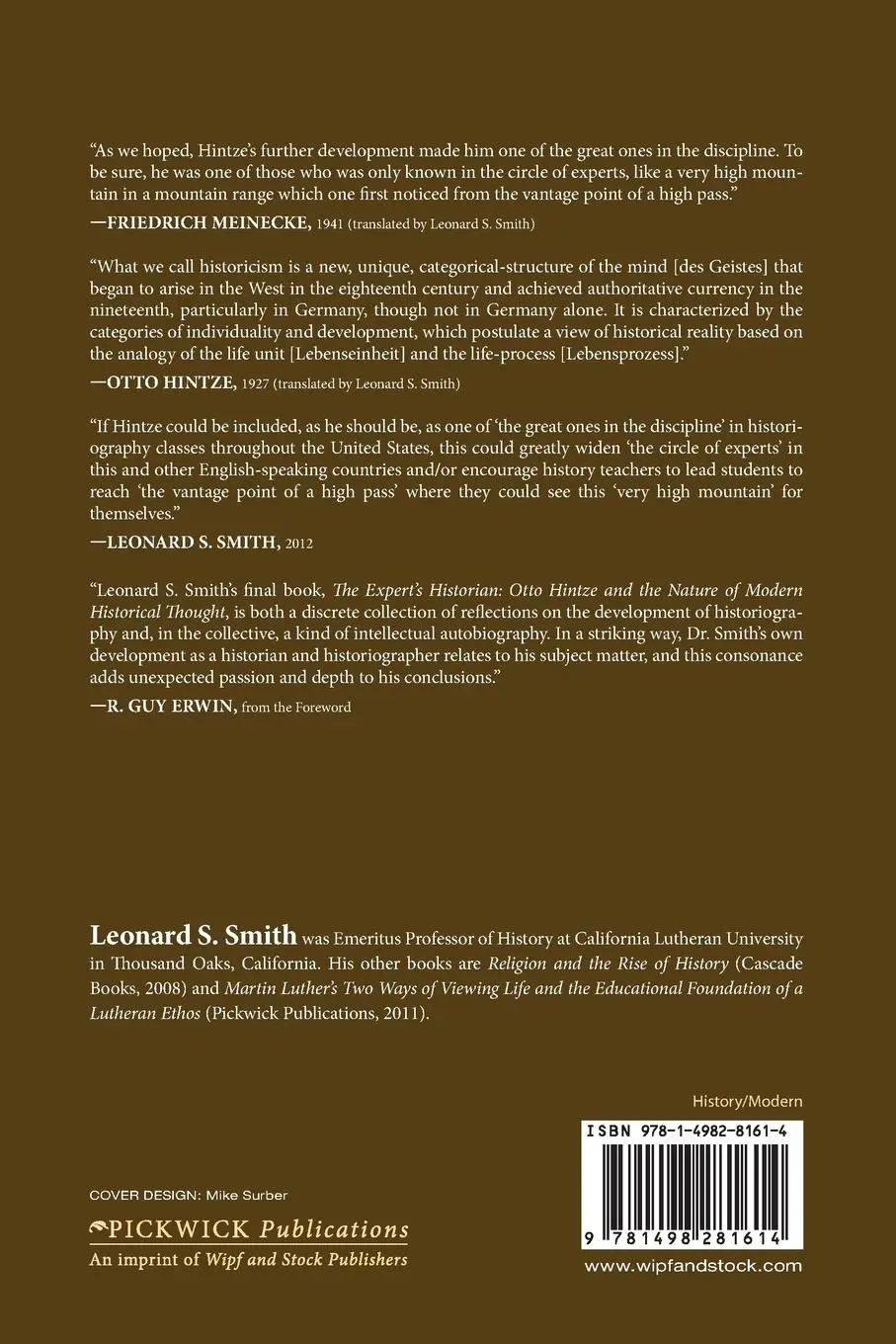 Rückseite: 9781498281614 | The Expert's Historian | Leonard S. Smith | Taschenbuch | Englisch