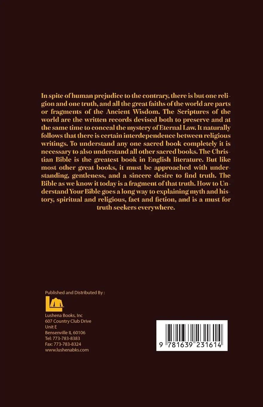 Rückseite: 9781639231614 | How To Understand Your Bible | Manly P Hall | Taschenbuch | Englisch