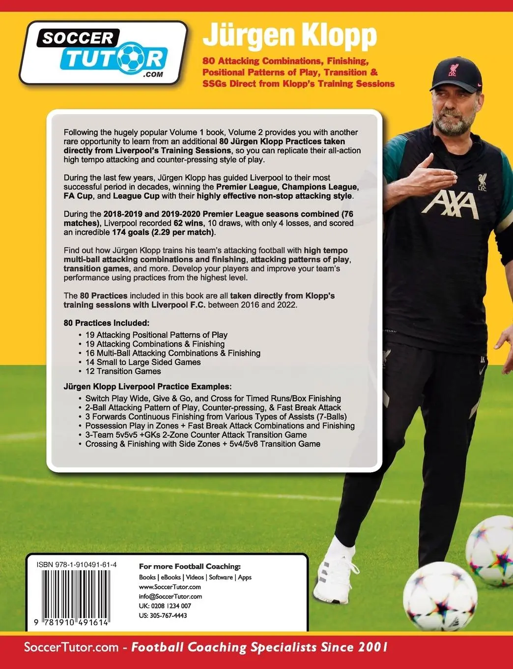 Rückseite: 9781910491614 | Jürgen Klopp - 80 Attacking Combinations, Finishing, Positional...