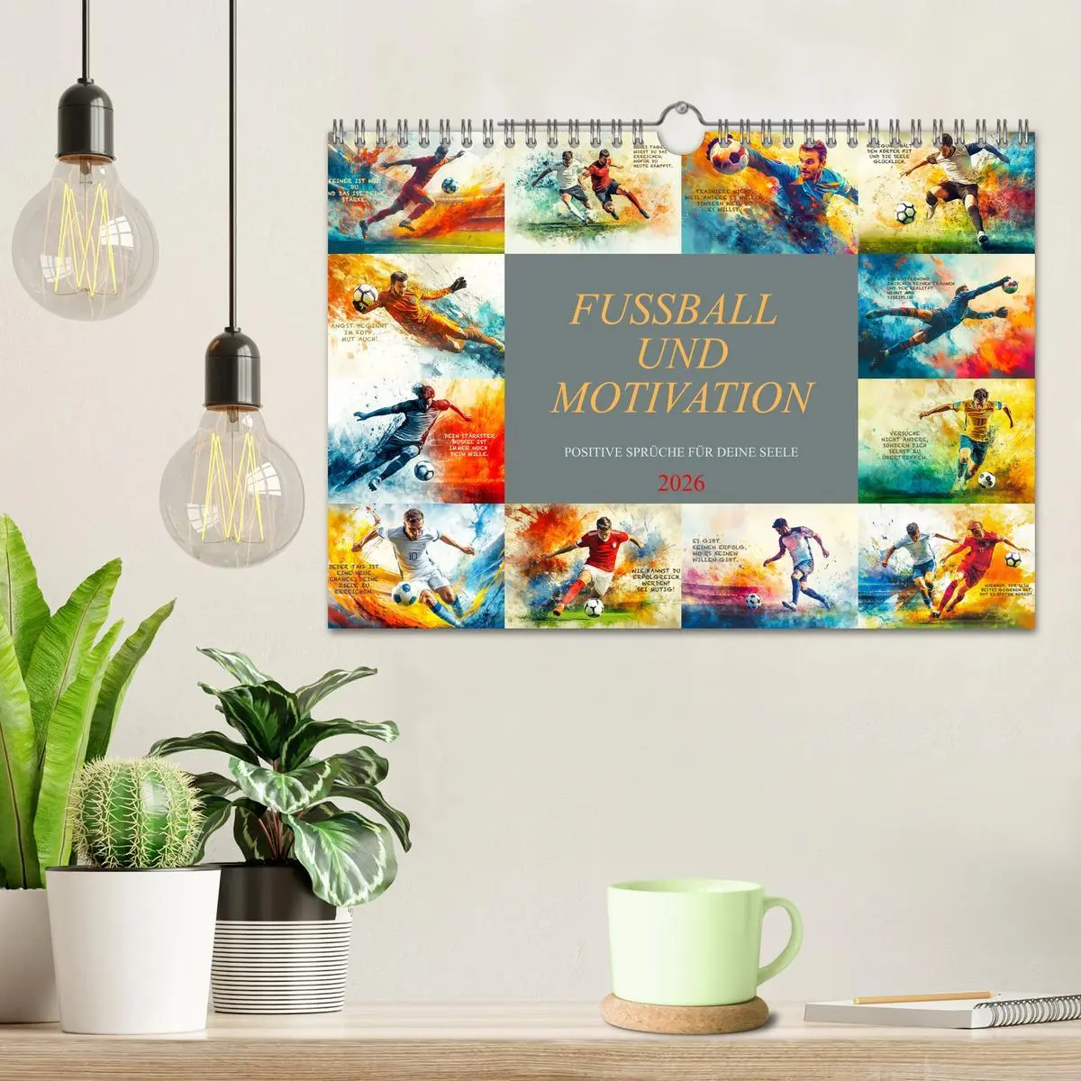 Bild: 9783457251614 | Fußball und Motivation (Wandkalender 2026 DIN A4 quer), CALVENDO...