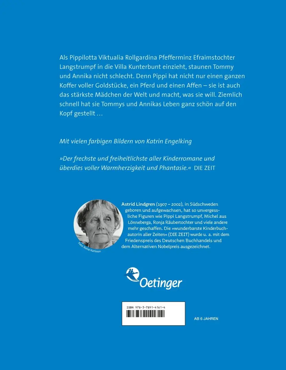Rückseite: 9783789141614 | Pippi Langstrumpf (farbig) | Astrid Lindgren | Buch | 142 S. | Deutsch