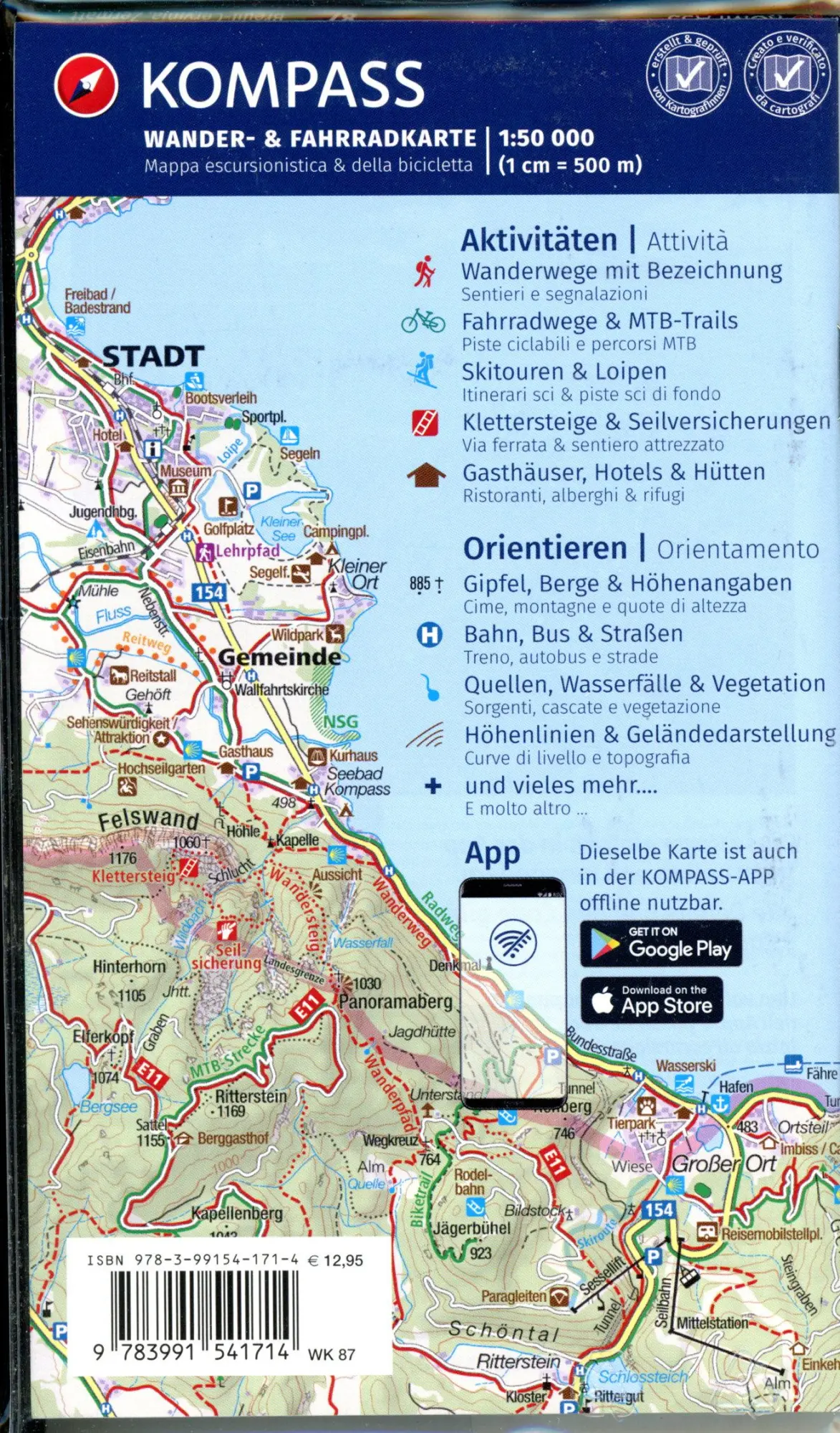 Bild: 9783991541714 | KOMPASS Wanderkarte 87 Breuil-Cervinia, Zermatt 1:50.000 | 2 Bde/Tle