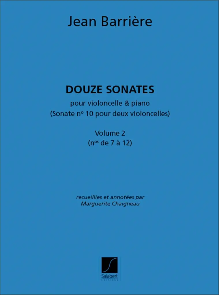 12 Sonates Vol.2 Violoncelle-Piano