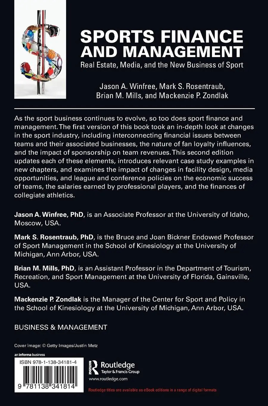Rückseite: 9781138341814 | Sports Finance and Management | Jason A. Winfree (u. a.) | Taschenbuch