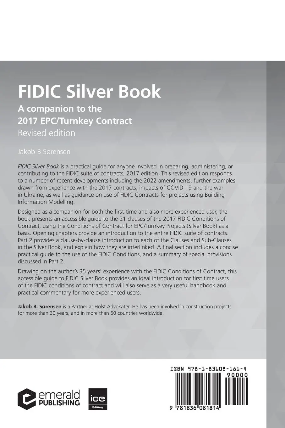 Rückseite: 9781836081814 | FIDIC Silver Book, Revised edition | Jakob B. Sørensen | Taschenbuch