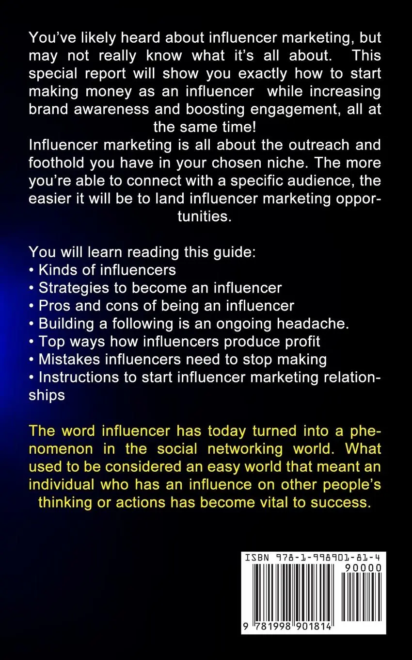 Rückseite: 9781998901814 | How to Become an Influencer | John Saad | Taschenbuch | Englisch