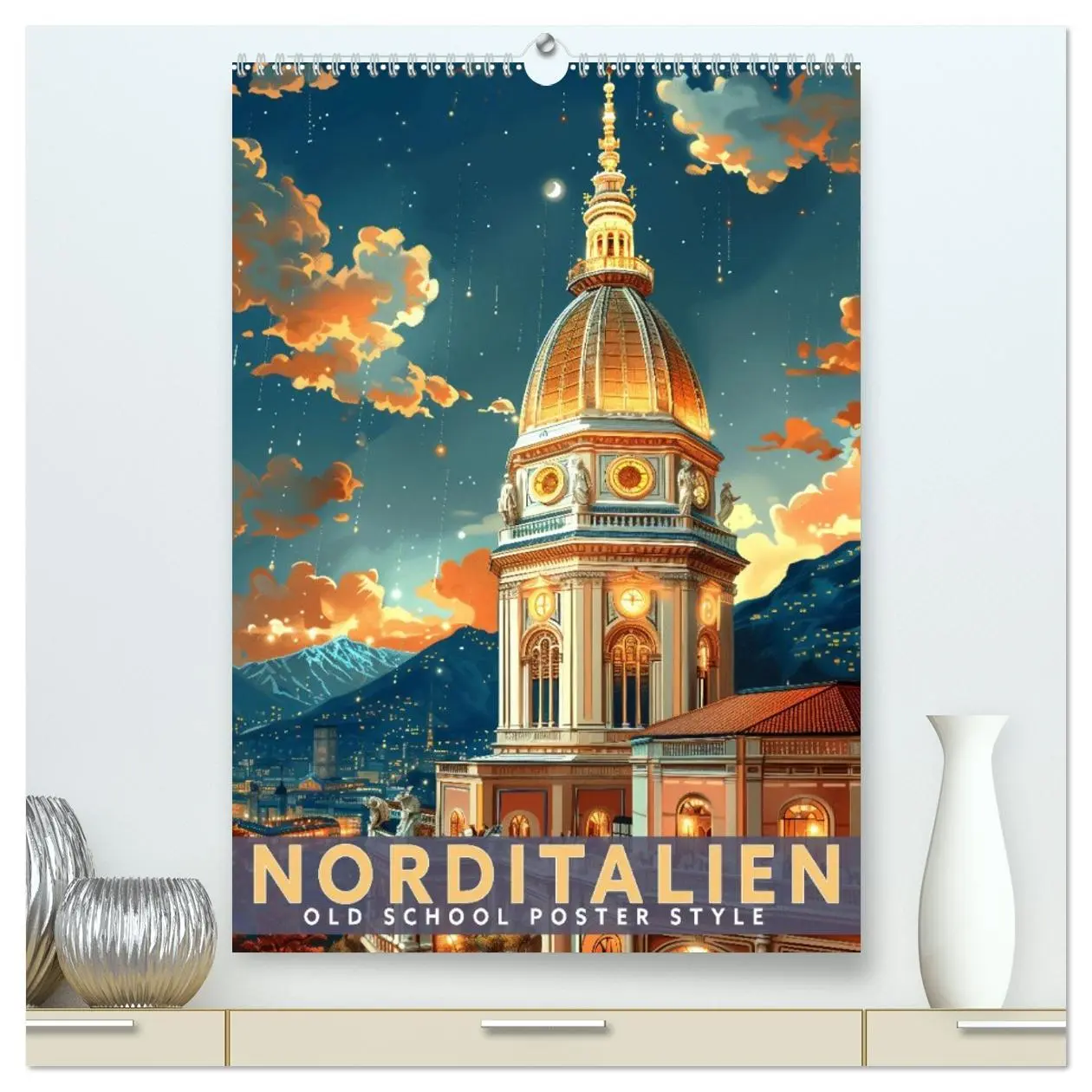 Cover: 9783457301814 | Norditalien - Old School Poster Style (hochwertiger Premium...