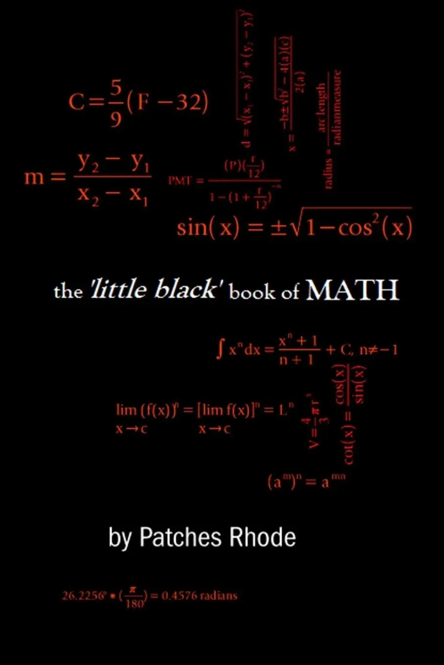 Cover: 9780557061914 | the 'little black' book of MATH | Patches Rhode | Taschenbuch | 2009
