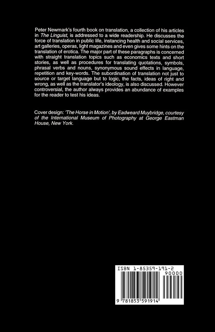 Rückseite: 9781853591914 | Paragraphs on Translation | Peter Newmark | Taschenbuch | Englisch