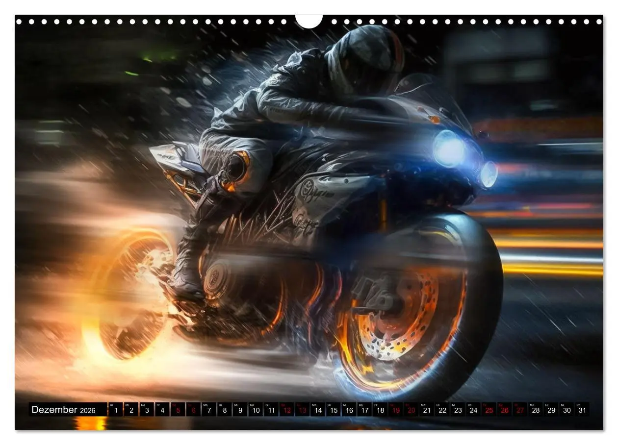 Bild: 9783457531914 | Motorrad Speed (Wandkalender 2026 DIN A3 quer), CALVENDO...