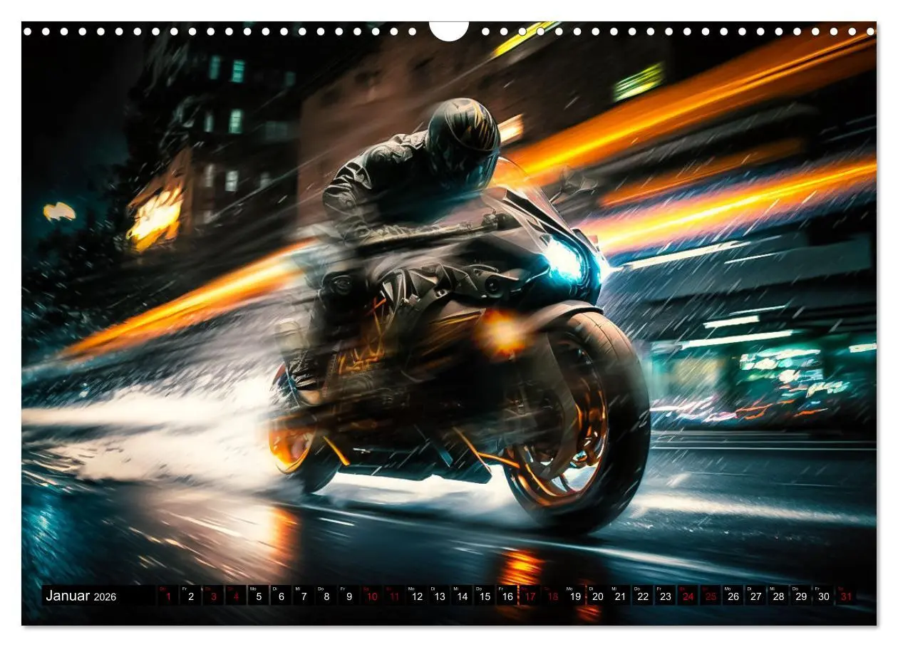 Bild: 9783457531914 | Motorrad Speed (Wandkalender 2026 DIN A3 quer), CALVENDO...