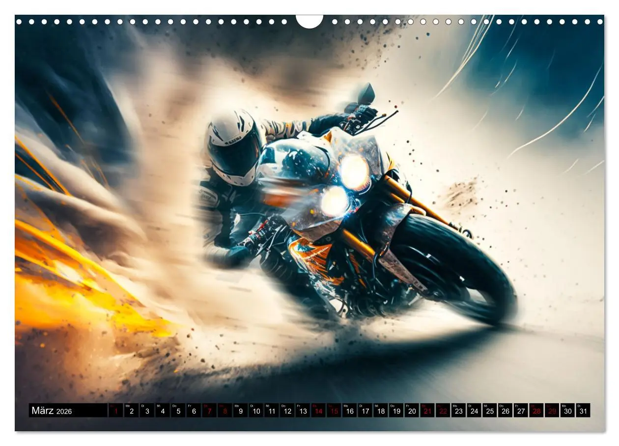Bild: 9783457531914 | Motorrad Speed (Wandkalender 2026 DIN A3 quer), CALVENDO...