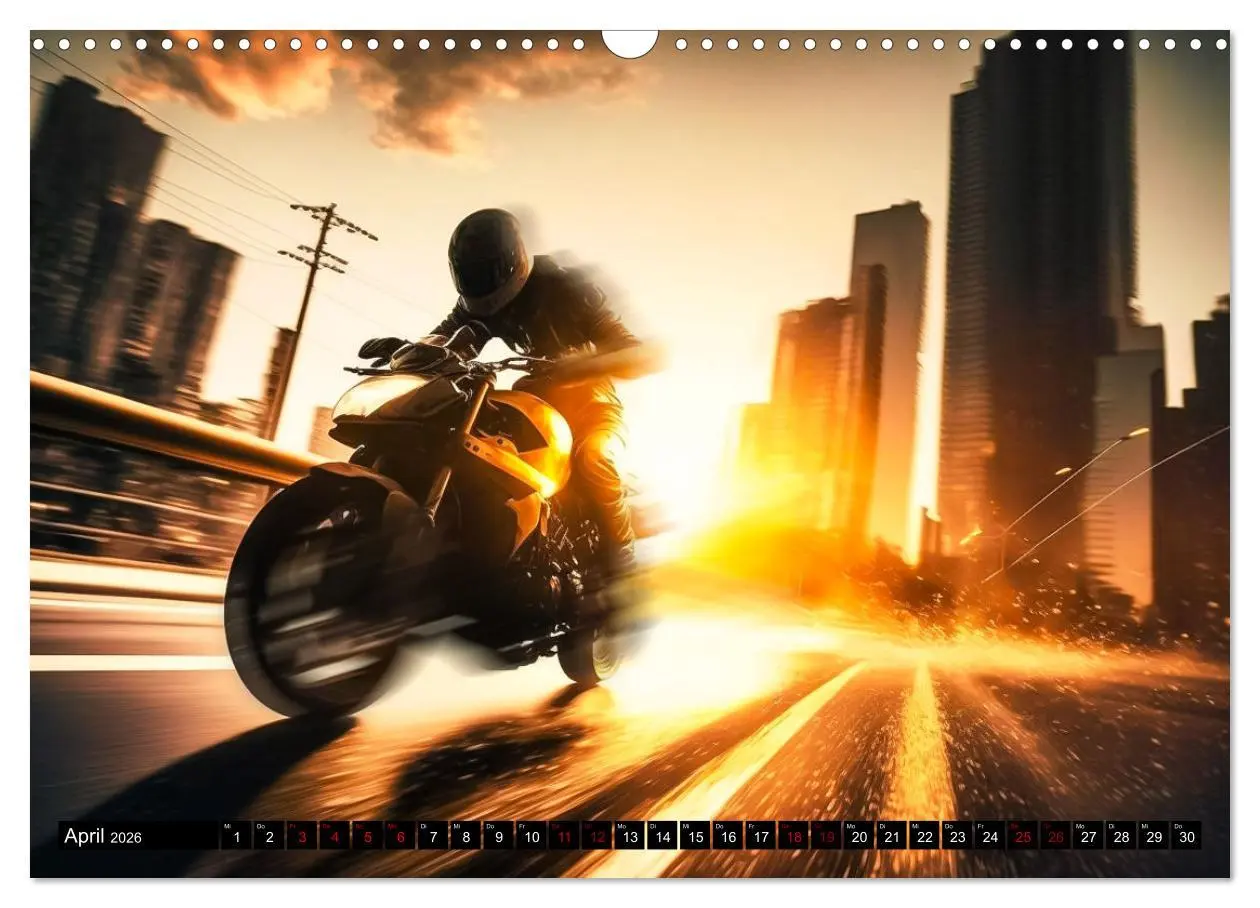 Bild: 9783457531914 | Motorrad Speed (Wandkalender 2026 DIN A3 quer), CALVENDO...