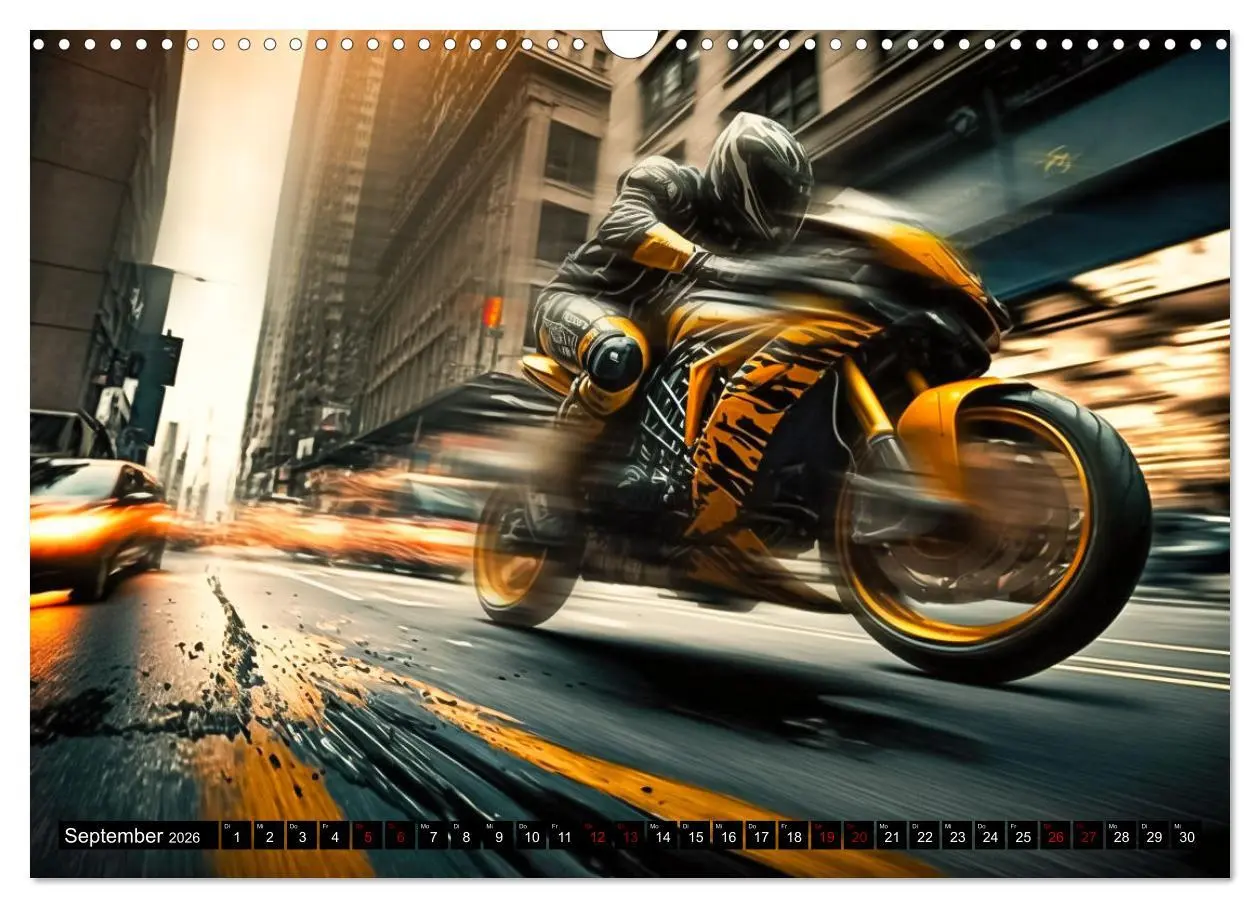 Bild: 9783457531914 | Motorrad Speed (Wandkalender 2026 DIN A3 quer), CALVENDO...