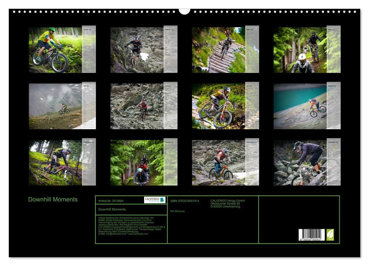Bild: 9783516001914 | Downhill Moments (Wandkalender 2026 DIN A2 quer), CALVENDO...