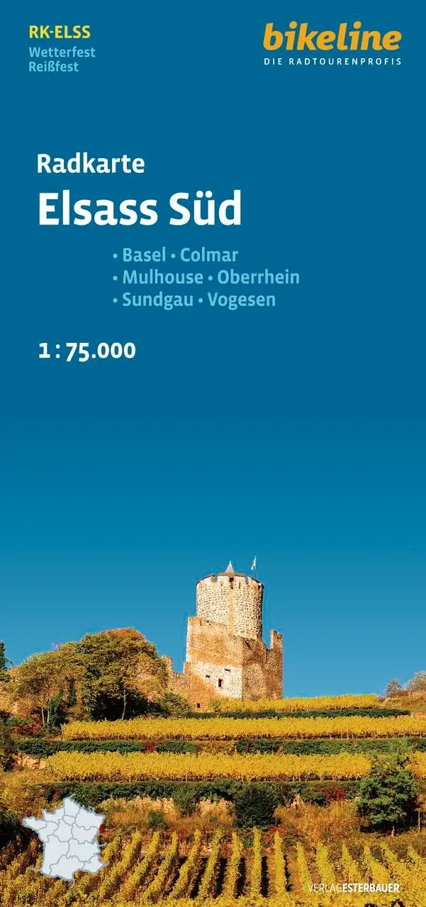 Cover: 9783711101914 | Radkarte Elsass Süd | Esterbauer Verlag | (Land-)Karte | Deutsch