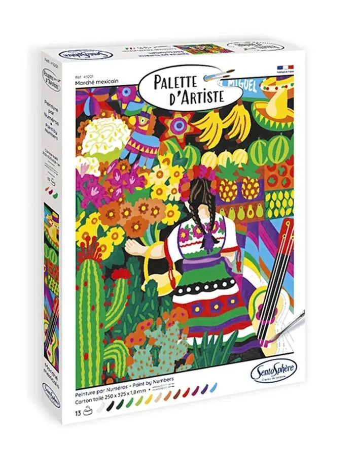 Cover: 3373910452014 | SENTOSPHÈRE - Malen nach Zahlen Mexikanischer Markt | In Karton | 2025