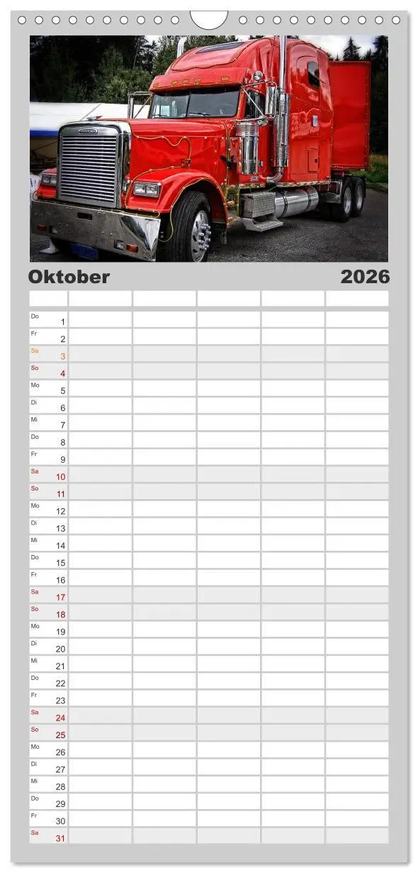 Bild: 9783516512014 | Familienplaner 2026 - Langhauber. Coole Trucks in den USA mit 5...