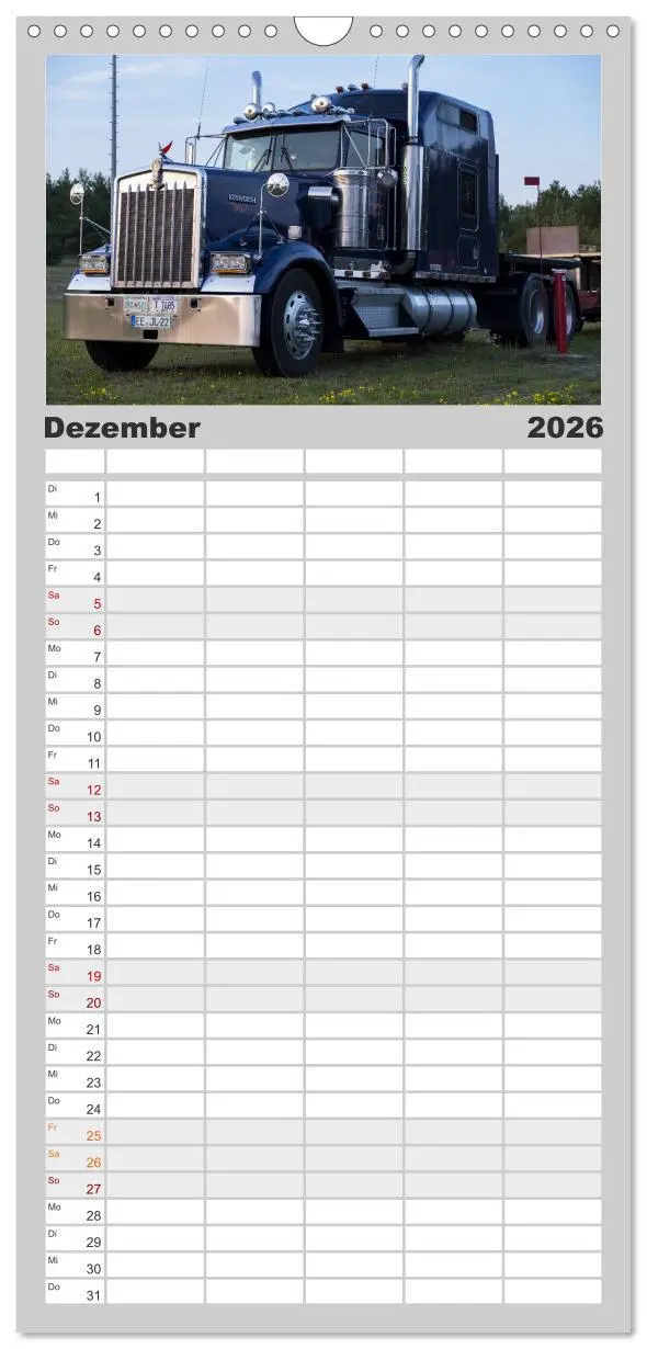 Bild: 9783516512014 | Familienplaner 2026 - Langhauber. Coole Trucks in den USA mit 5...